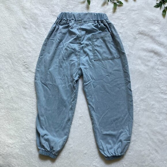 FREE w/ Purchase Denim Jogger Pants Size 110 (4T/5T) | Light Blue Elastic GUC - Picture 10 of 16
